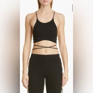 DUNDAS Cyrus Viscose Jersey Halter Wrap Top